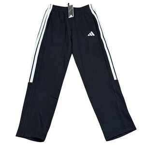 Adidas Track Pants Mens Medium Black NEW M 3S FL PANT JY9028 Fleece 3-Stripe